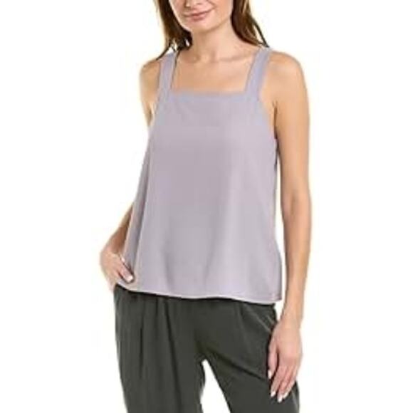 Sm Eileen Fisher 100% Silk Square Neck Camisole Lavender Purple Luxury Layering - Picture 1 of 6